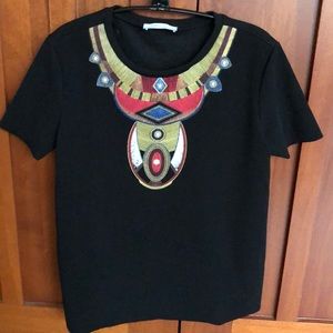 Zara Basic Embossed Yoke Top